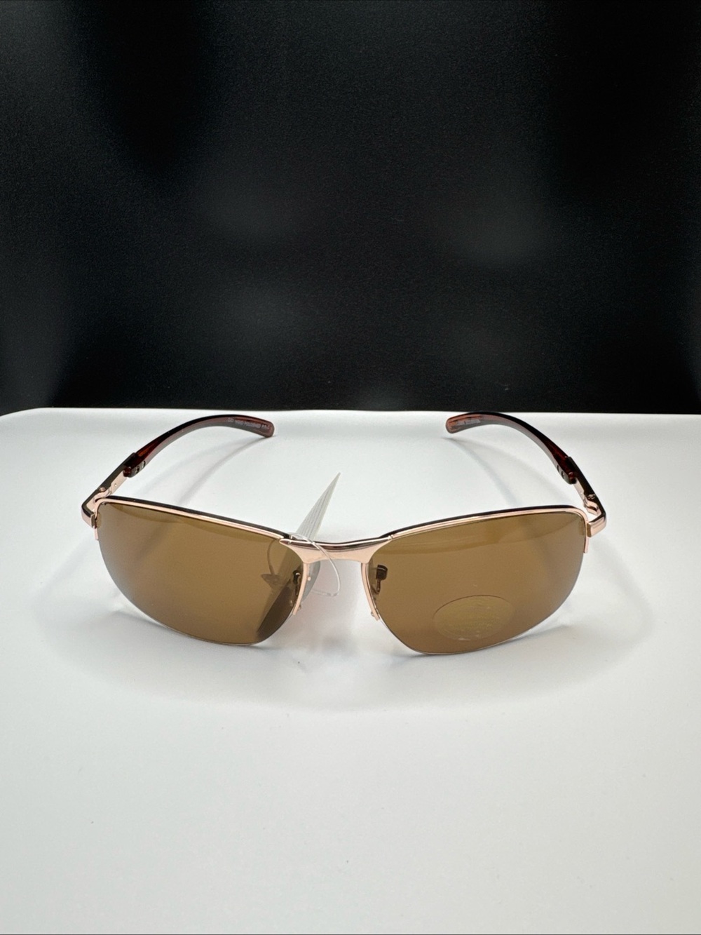 Men's Metal Frame Sunglasses in Brown - Stylish Polarized Lenses(6-6) UV 400 CE